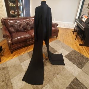 Gianfranco Ferre Black Virgin Wool Wrap Sweater